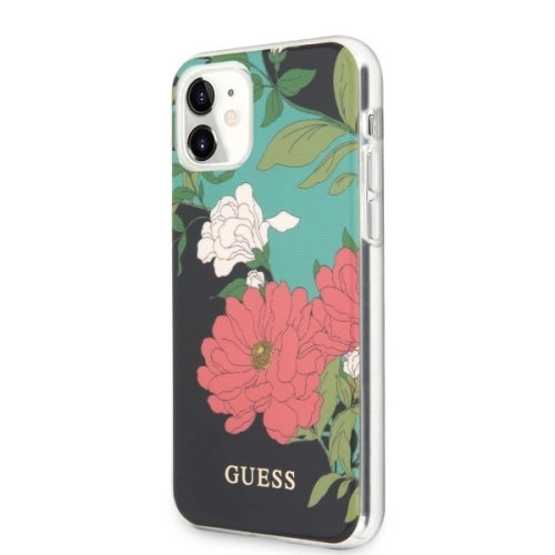 Etui Guess GUHCN61IMLFL01 Apple iPhone 11 czarny/black N°1 Flower Collection