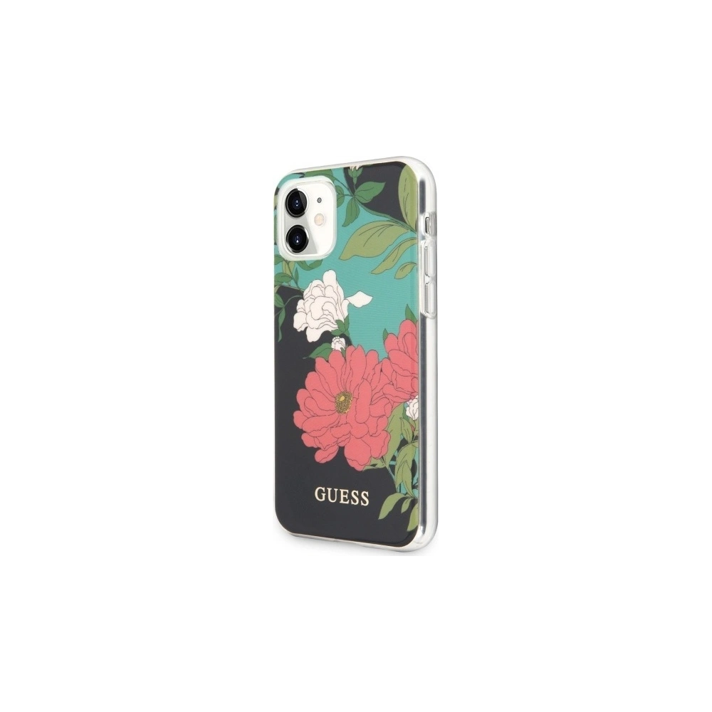 Hurtownia GSM - Etui Guess GUHCN61IMLFL01 Apple iPhone 11 negru/black N°1 Flower Collection - GUE473BLK - {ean13} - Hurt