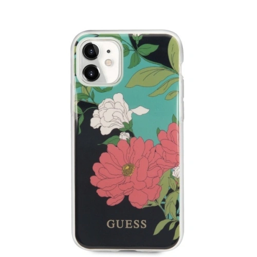 Etui Guess GUHCN61IMLFL01 Apple iPhone 11 czarny/black N°1 Flower Collection