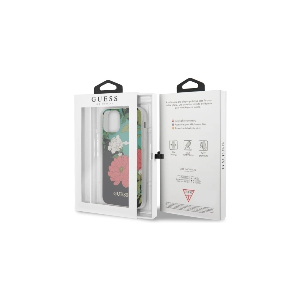 Hurtownia GSM - Etui Guess GUHCN61IMLFL01 Apple iPhone 11 negru/black N°1 Flower Collection - GUE473BLK - {ean13} - Hurt