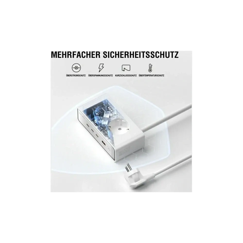 Hurtownia GSM - Przedłużacz 4smarts 6w1 2xAC, USB-A, 3xUSB-C 65W GaN biały - 4SMR68 - {ean13} - Hurt