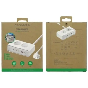 Hurtownia GSM - Przedłużacz 4smarts 6w1 2xAC, USB-A, 3xUSB-C 65W GaN biały - 4SMR68 - {ean13} - Hurt