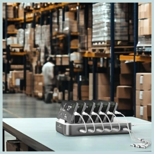 Stacja ładująca 4smarts Team 100W USB-A, 5xUSB-C z zestawem kabli space grey