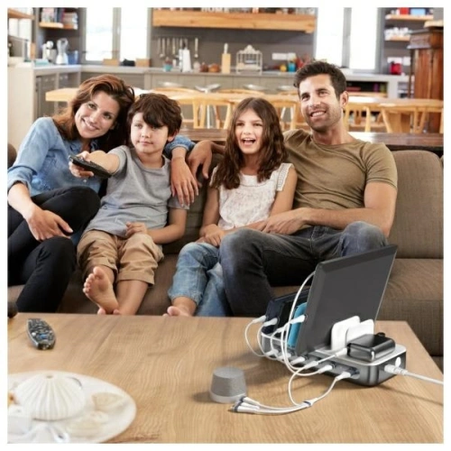 Stacja ładująca 4smarts Team 100W USB-A, 5xUSB-C z zestawem kabli space grey