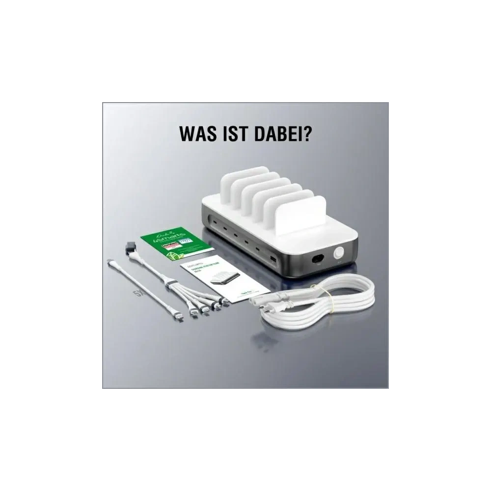 Hurtownia GSM - 4smarts Echipa stație de încărcare 100W USB-A, 5xUSB-C cu set de cabluri gri spațial - 4SMR69 - {ean13} - Hurt