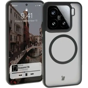 Wholesale Bizon Case MatteO Magnetic Xiaomi 15 translucent with black frame - BIZ8489 - {ean13} - Hurt