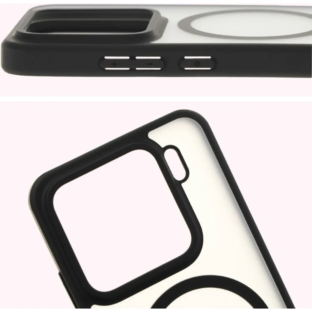 Wholesale Bizon Case MatteO Magnetic Xiaomi 15 translucent with black frame - BIZ8489 - {ean13} - Hurt
