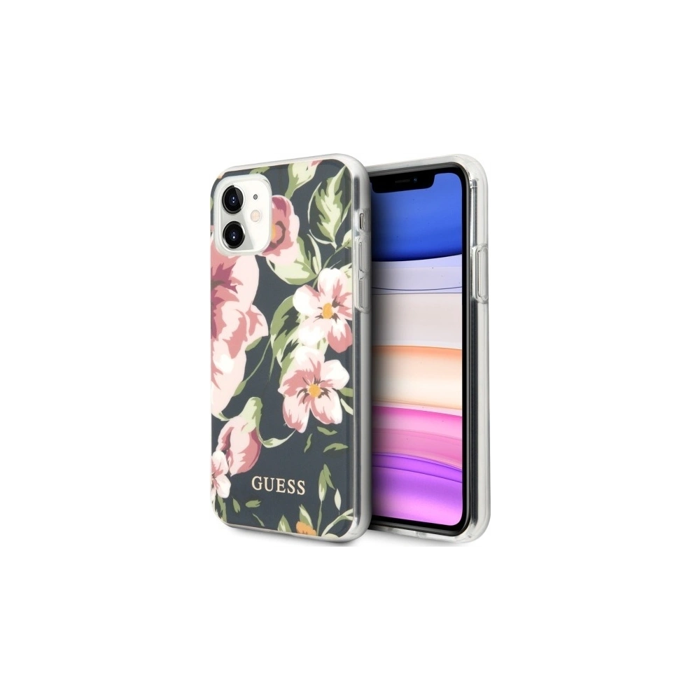 Wholesale Guess GUHCN61IMLFL03 Apple iPhone 11 navy N°3 Flower Collection - GUE475NAV - {ean13} - Hurt