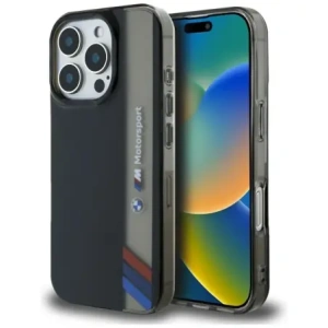 Wholesale BMW Motorsport IML Vertical Stripe Apple iPhone 16 Pro Max black - BMW812 - {ean13} - Hurt