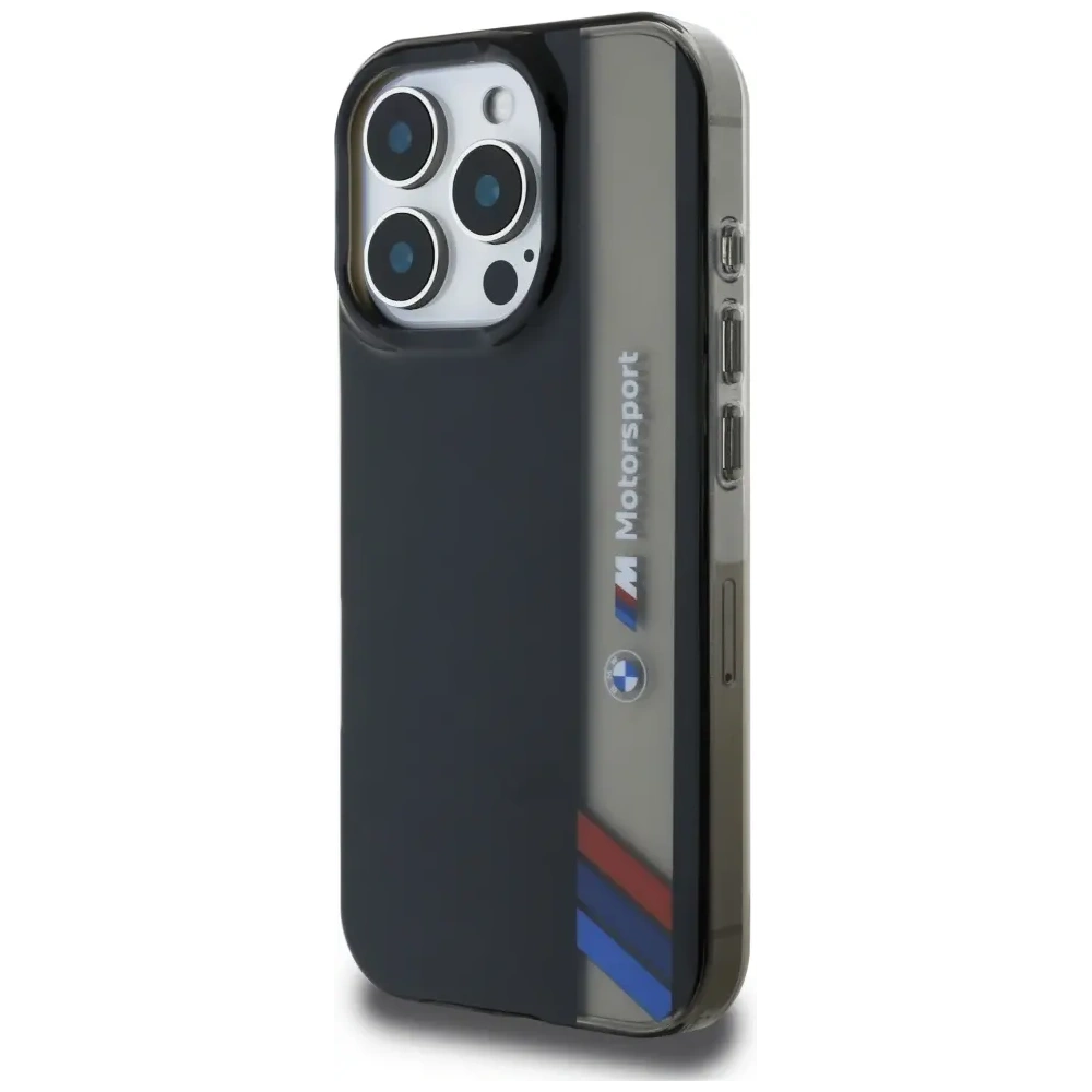 Hurtownia GSM - Etui BMW Motorsport IML Vertical Stripe do Apple iPhone 16 Pro Max černé - BMW812 - {ean13} - Hurt