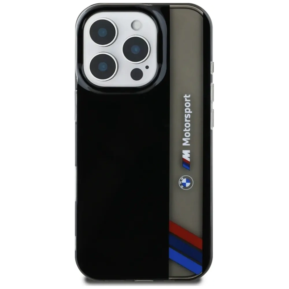 Hurtownia GSM - Etui BMW Motorsport IML Vertical Stripe do Apple iPhone 16 Pro Max černé - BMW812 - {ean13} - Hurt
