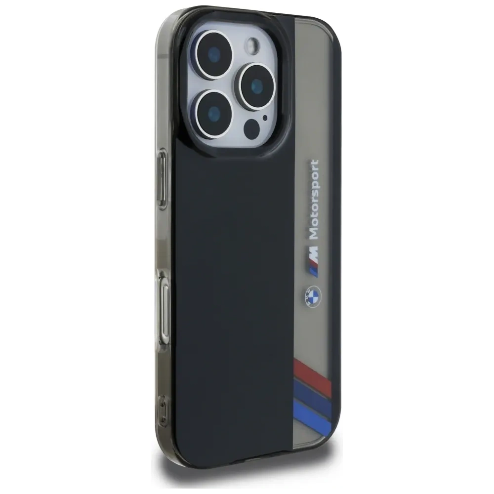 Hurtownia GSM - Etui BMW Motorsport IML Vertical Stripe do Apple iPhone 16 Pro Max černé - BMW812 - {ean13} - Hurt