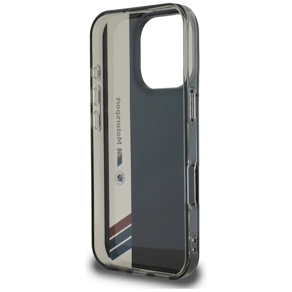 Hurtownia GSM - BMW Motorsport IML függőleges csík Apple iPhone 16 Pro Max fekete - BMW812 - {ean13} - Hurt