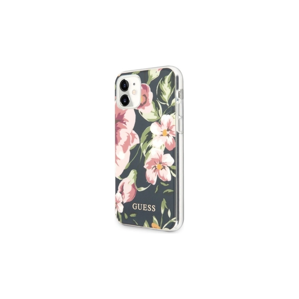 Hurtownia GSM - Etui Guess GUHCN61IMLFL03 Apple iPhone 11 granat/bleumarin N°3 Flower Collection - GUE475NAV - {ean13} - Hurt