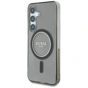 Wholesale Guess Glitter Circle Classic Logo MagSafe Samsung Galaxy S25 black - GUE4309 - {ean13} - Hurt