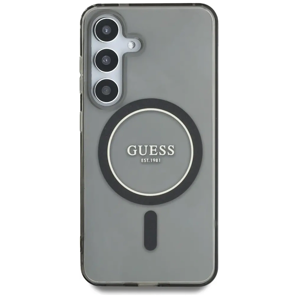 Hurtownia GSM - Etui Guess Glitter Circle Classic Logo MagSafe do Samsung Galaxy S25 czarny - GUE4309 - {ean13} - Hurt