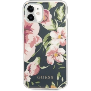 Etui Guess GUHCN61IMLFL03 Apple iPhone 11 granatowy/navy N°3 Flower Collection
