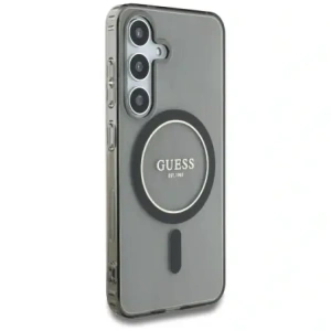 Hurtownia GSM - Guess Glitter Circle Classic Logo MagSafe Samsung Galaxy S25 negru - GUE4309 - {ean13} - Hurt
