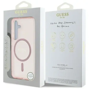 Hurtownia GSM - Guess Glitter Circle Classic Logo MagSafe Samsung Galaxy S25 roz - GUE4310 - {ean13} - Hurt