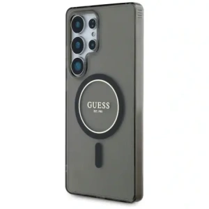 Hurtownia GSM - Guess Glitter Circle Logo clasic MagSafe Samsung Galaxy S25 Ultra negru - GUE4311 - {ean13} - Hurt