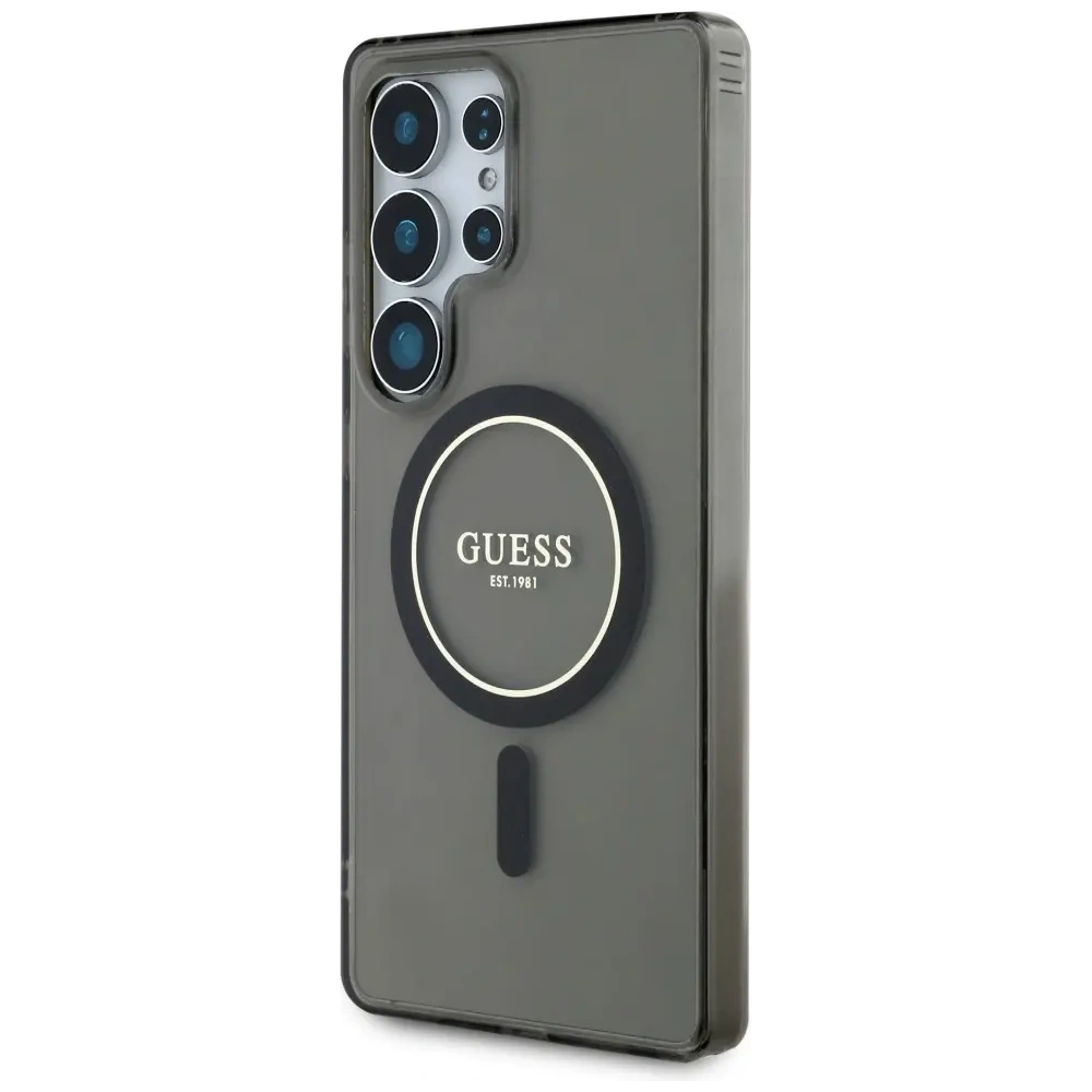 Wholesale Guess Glitter Circle Classic Logo MagSafe Samsung Galaxy S25 Ultra black - GUE4311 - {ean13} - Hurt