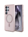 Guess Glitter Circle Classic Logo MagSafe Samsung Galaxy S25 Ultra pink