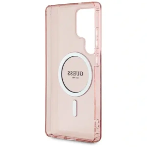 Hurtownia GSM - Etui Guess Glitter Circle Classic Logo MagSafe do Samsung Galaxy S25 Ultra różowy - GUE4312 - {ean13} - Hurt