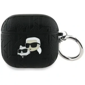 Wholesale Karl Lagerfeld Monogram Karl & Choupette Head Apple AirPods 4 black - KLD21905 - {ean13} - Hurt
