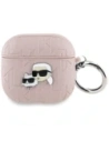 Etui Karl Lagerfeld Monogram Karl & Choupette Head do Apple AirPods 4 różowy
