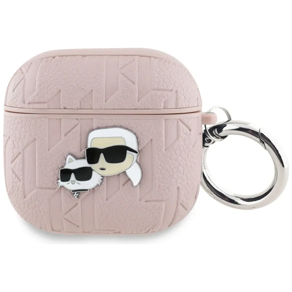 Hurtownia GSM - Etui Karl Lagerfeld Monogram Karl & Choupette Head do Apple AirPods 4 różowy - KLD21906 - {ean13} - Hurt