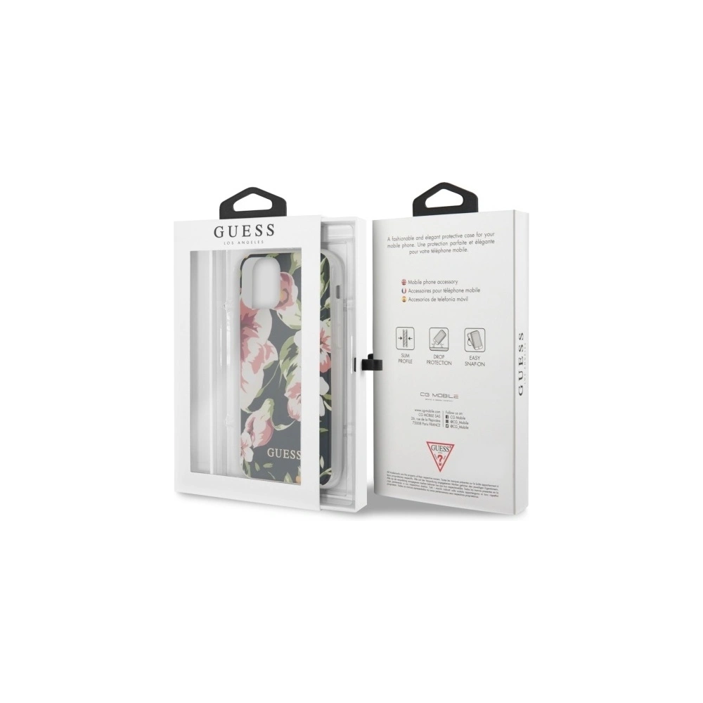 Hurtownia GSM - Etui Guess GUHCN61IMLFL03 Apple iPhone 11 granat/bleumarin N°3 Flower Collection - GUE475NAV - {ean13} - Hurt
