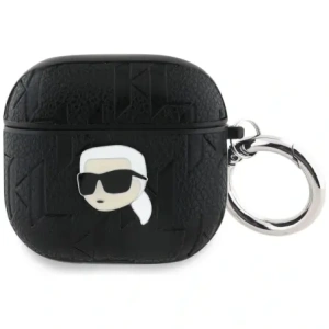 Wholesale Karl Lagerfeld Monogram Karl Head Apple AirPods 4 black - KLD21908 - {ean13} - Hurt