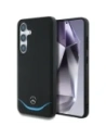 Mercedes Leather Contrasted Blue Horizontal Curve MagSafe Samsung Galaxy S25 black