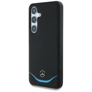 Wholesale Mercedes Leather Contrasted Blue Horizontal Curve MagSafe Samsung Galaxy S25 black - MRS303 - {ean13} - Hurt