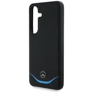 Hurtownia GSM - Mercedes Curea din piele contrastantă albastră cu curbă orizontală MagSafe Samsung Galaxy S25 negru - MRS303 - {ean13} - Hurt