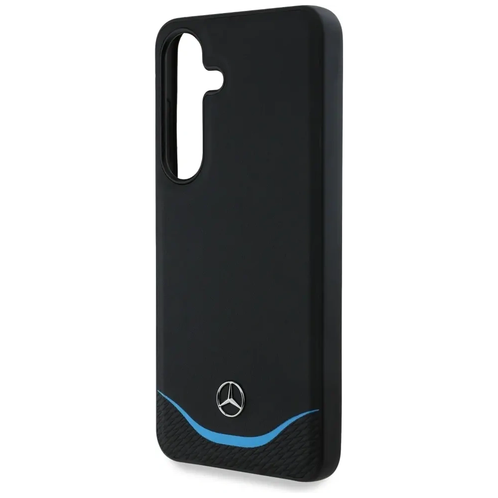Hurtownia GSM - Mercedes Bőr Különböző Kék Horizontális Ív MagSafe Samsung Galaxy S25 fekete - MRS303 - {ean13} - Hurt