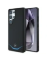 Mercedes Piele Contrastată Albastră Curvă Orizontală MagSafe Samsung Galaxy S25 Ultra negru