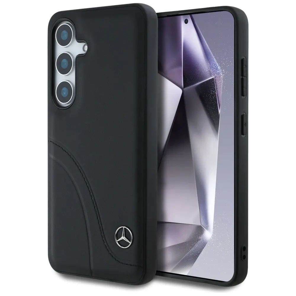 Hurtownia GSM - Mercedes Leder mit geschwungenen Nähten Samsung Galaxy S25 schwarz - MRS305 - {ean13} - Hurt