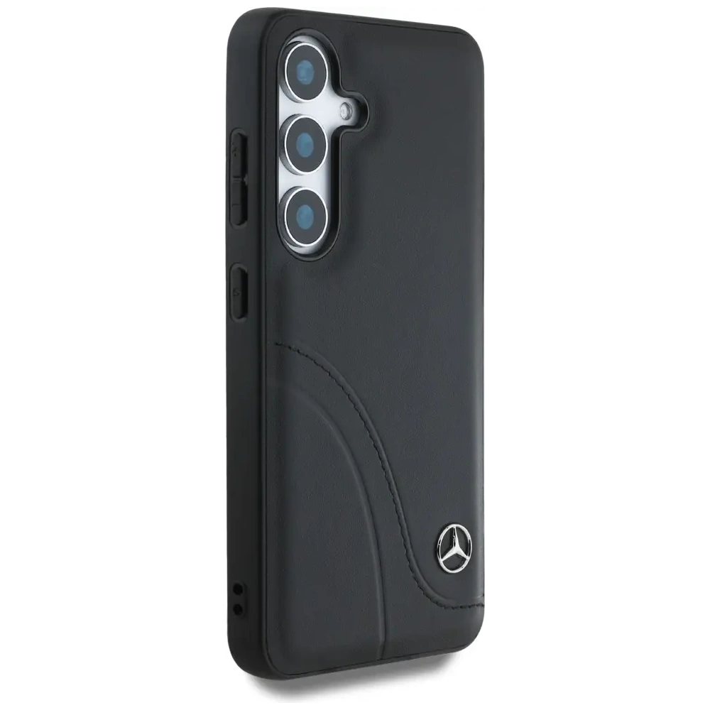 Hurtownia GSM - Etui Mercedes Leather Curved Stitches do Samsung Galaxy S25 černé - MRS305 - {ean13} - Hurt