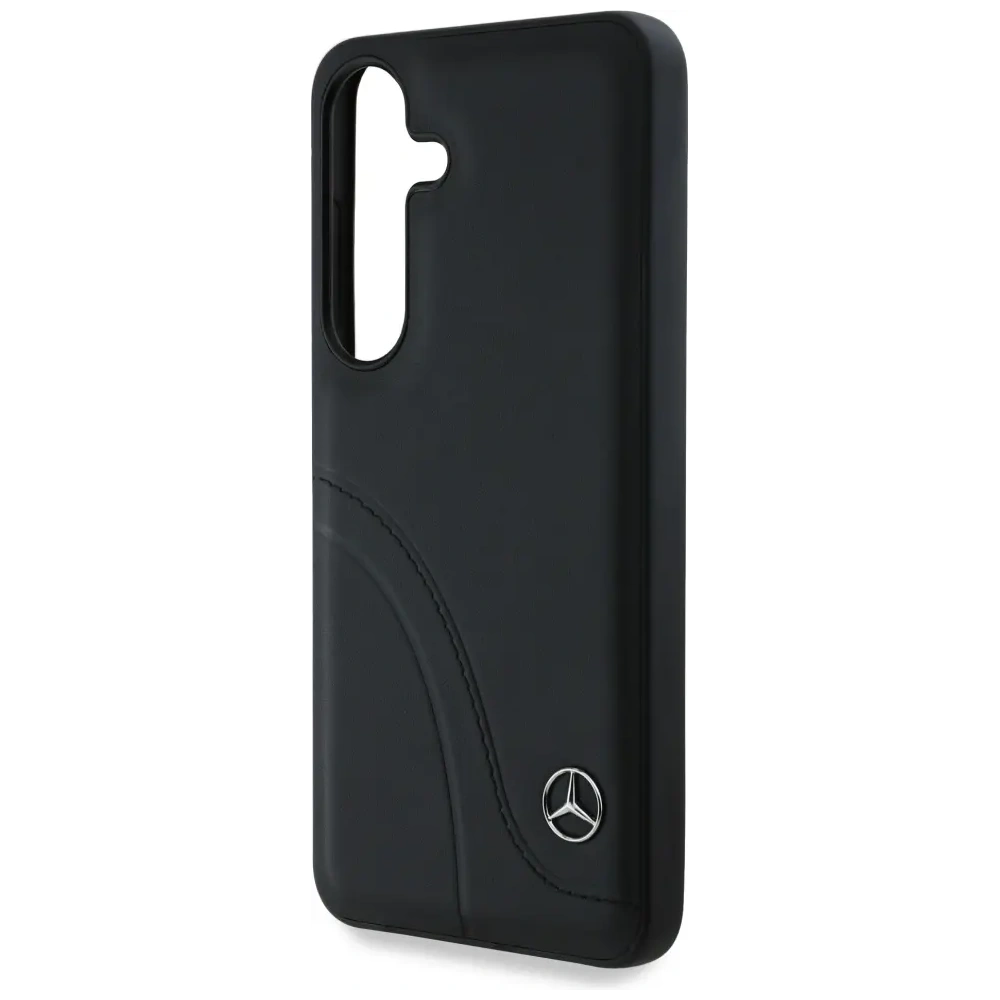 Hurtownia GSM - Etui Mercedes Leather Curved Stitches do Samsung Galaxy S25 černé - MRS305 - {ean13} - Hurt