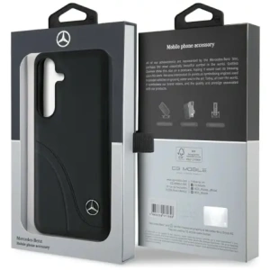 Hurtownia GSM - Mercedes Cusături din piele curbate Samsung Galaxy S25 negru - MRS305 - {ean13} - Hurt
