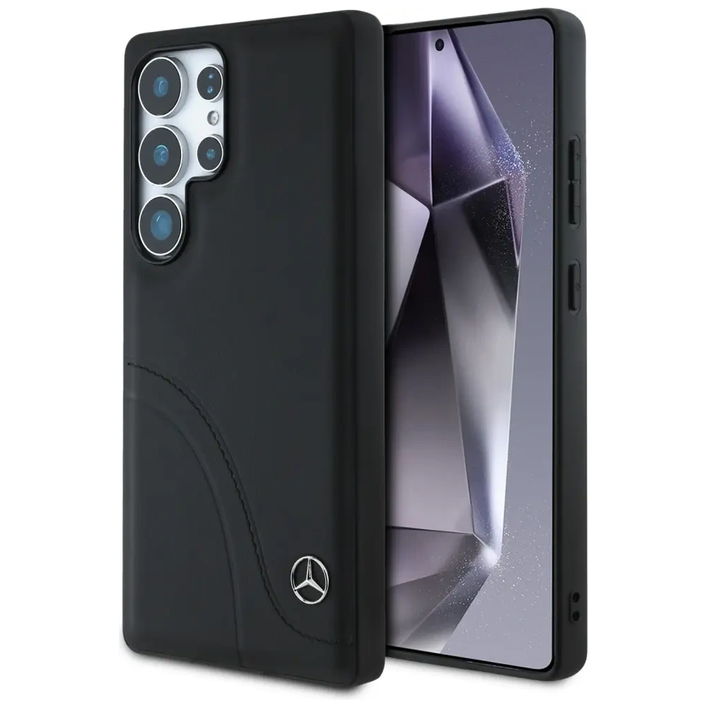 Hurtownia GSM - Mercedes Leder mit geschwungenen Nähten Samsung Galaxy S25 Ultra schwarz - MRS306 - {ean13} - Hurt