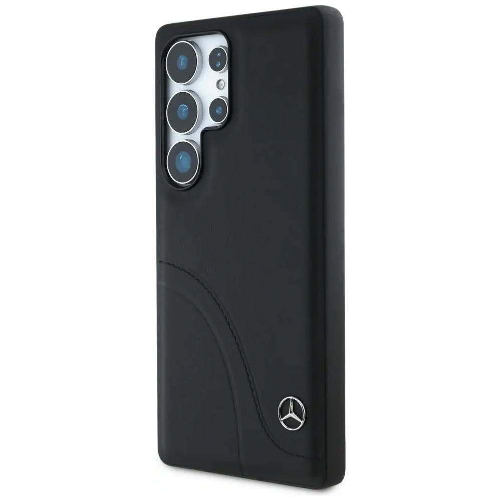 Hurtownia GSM - Mercedes Bőr ívelt varrások Samsung Galaxy S25 Ultra fekete - MRS306 - {ean13} - Hurt