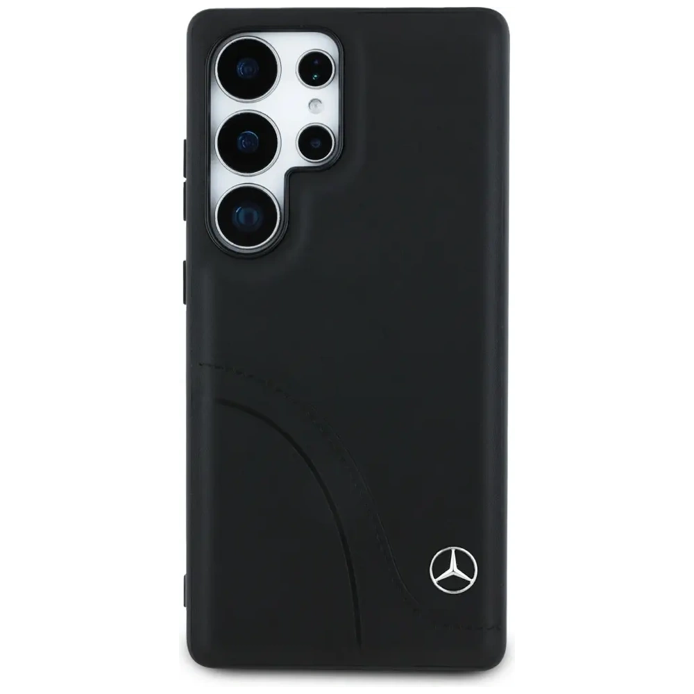 Hurtownia GSM - Mercedes Bőr ívelt varrások Samsung Galaxy S25 Ultra fekete - MRS306 - {ean13} - Hurt