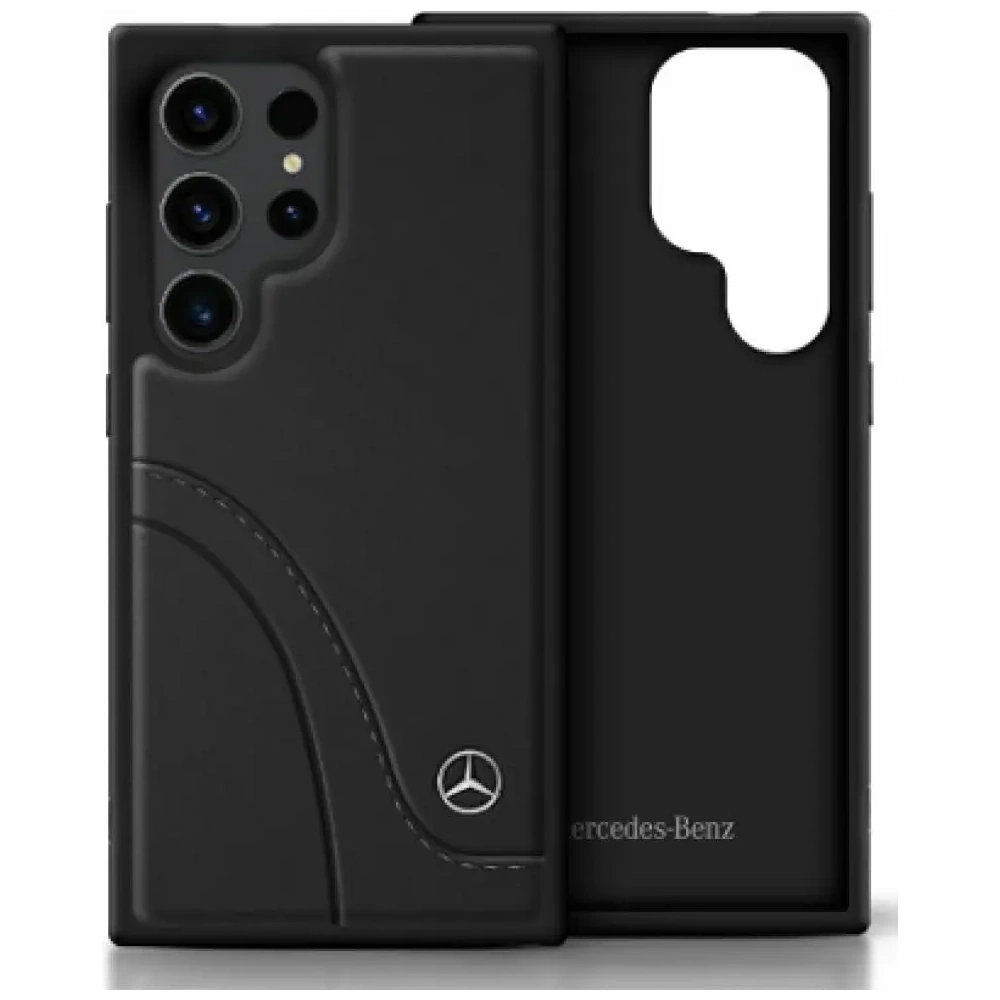 Hurtownia GSM - Mercedes Leder mit geschwungenen Nähten Samsung Galaxy S25 Ultra schwarz - MRS306 - {ean13} - Hurt