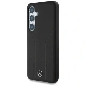 Hurtownia GSM - Mercedes Linii debossate din piele MagSafe Samsung Galaxy S25 negru - MRS307 - {ean13} - Hurt