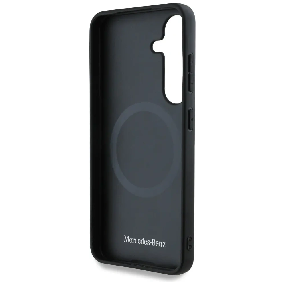 Hurtownia GSM - Mercedes Bőr Debossed Vonalak MagSafe Samsung Galaxy S25 fekete - MRS307 - {ean13} - Hurt