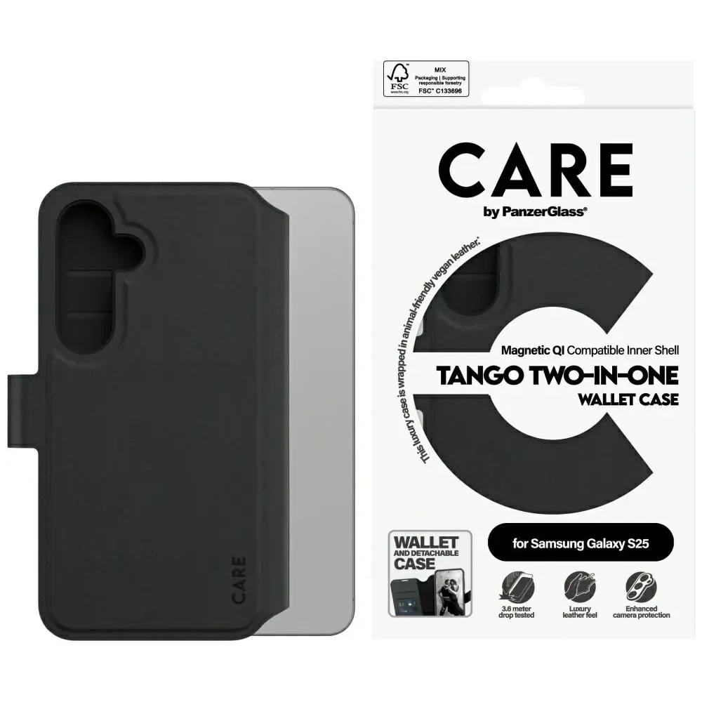 Hurtownia GSM - CARE by PanzerGlass Feature Tango 2w1 Wallet Samsung Galaxy S25 fekete - PZG839 - {ean13} - Hurt