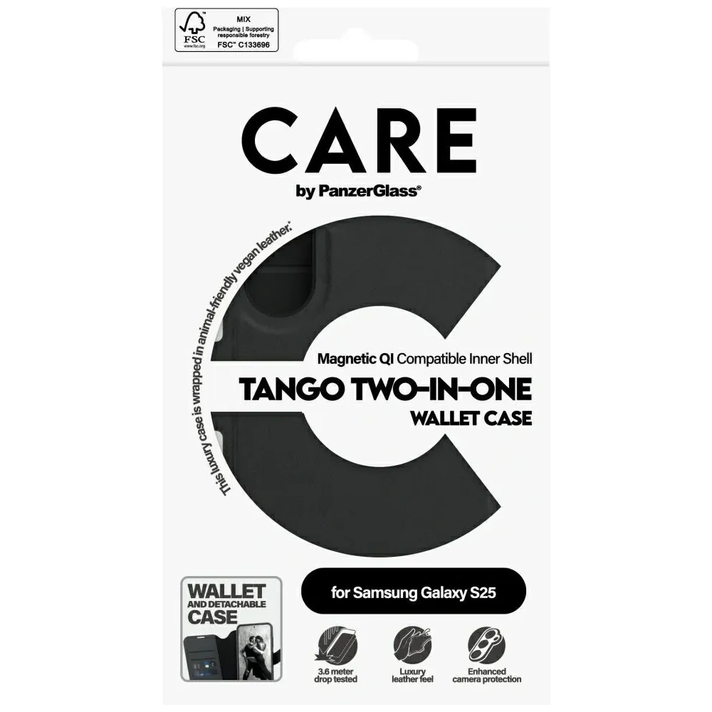 Hurtownia GSM - CARE by PanzerGlass Feature Tango 2w1 Wallet Samsung Galaxy S25 fekete - PZG839 - {ean13} - Hurt