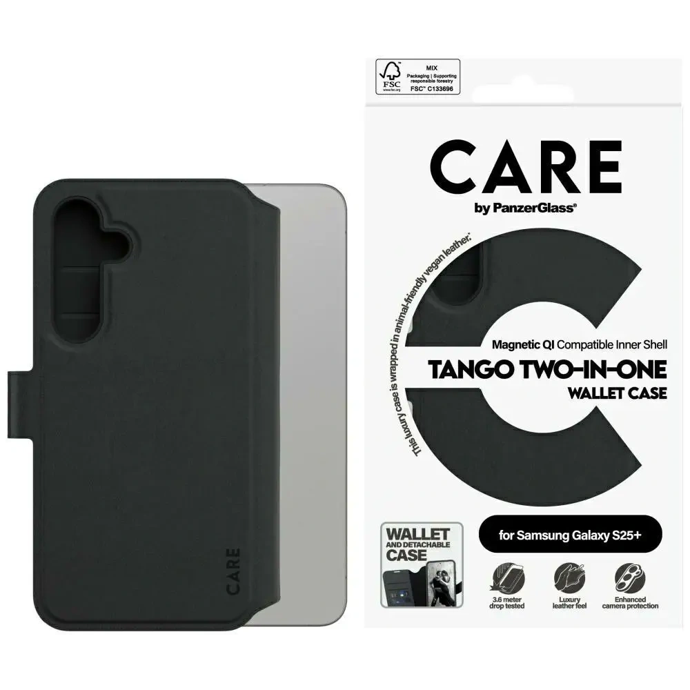 Hurtownia GSM - CARE by PanzerGlass Feature Tango 2w1 Wallet Samsung Galaxy S25+ Plus fekete - PZG841 - {ean13} - Hurt